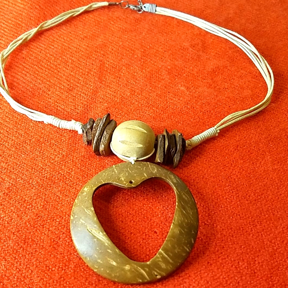 Coconut Heart Necklace